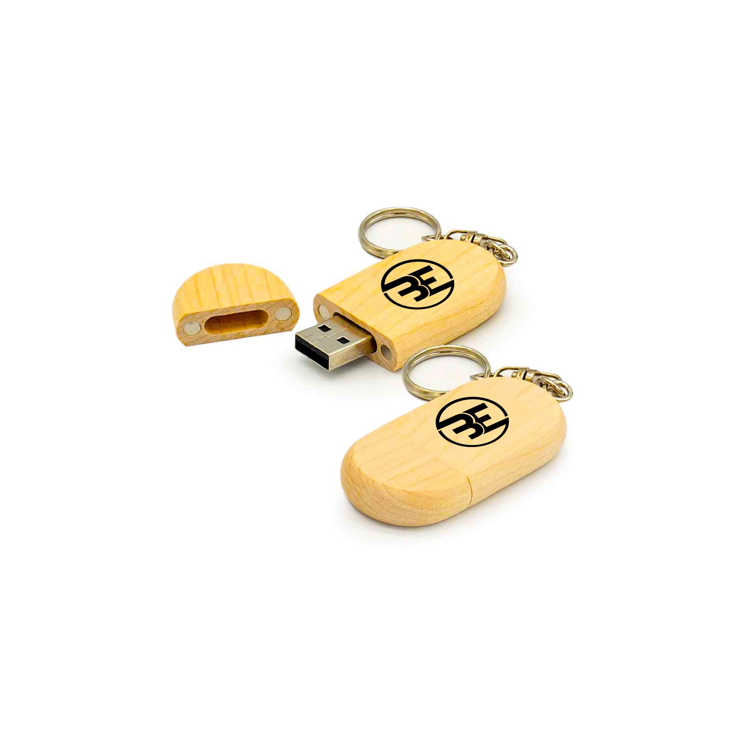 Wooden USB With Key Chain