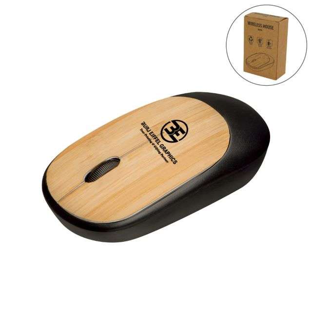 Bamboo Wireless Mouse in Black