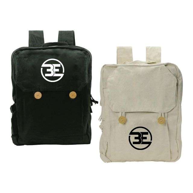 Cotton Backpacks with Zipper Closure