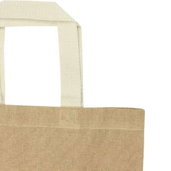 Cotton Like Jute Bags with Webbing Handle 250gsm handle view