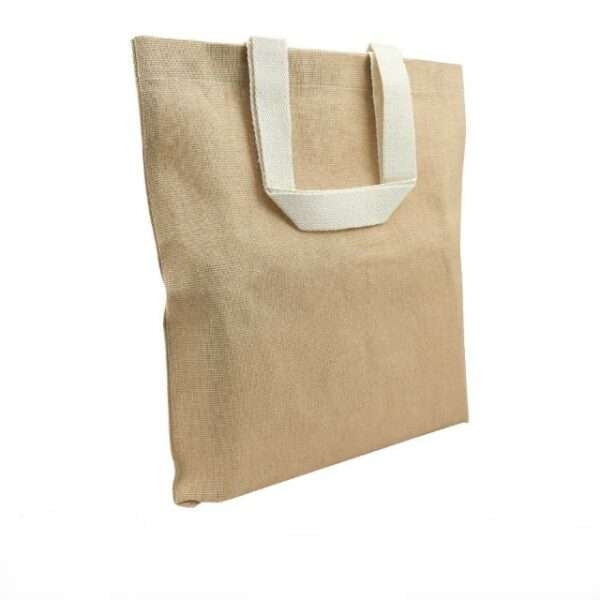 Cotton Like Jute Bags with Webbing Handle 250gsm side view