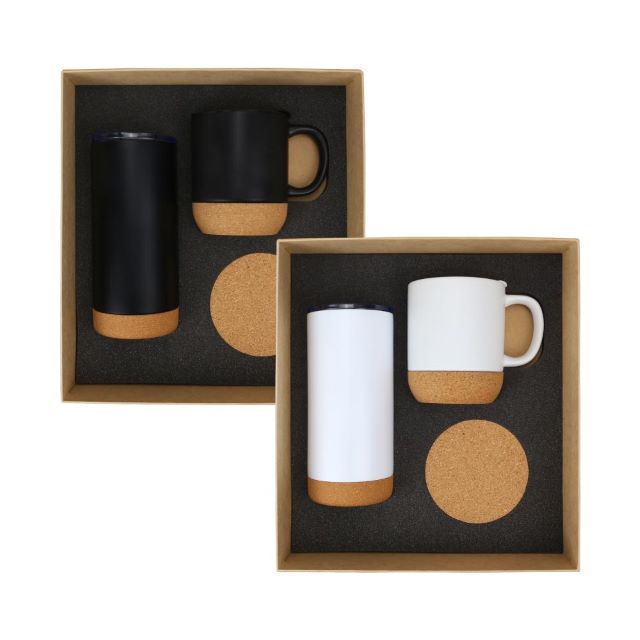 Eco-Friendly Drinkware Gift Set in Cardboard Box