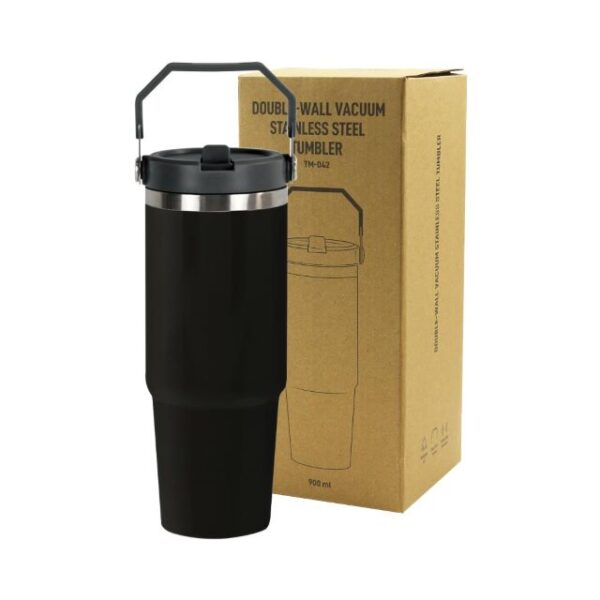 Tumbler-with-Handle-and-Straw black